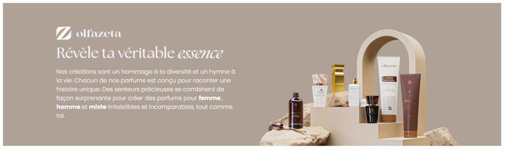 olfazeta bannière de présentation de la marque